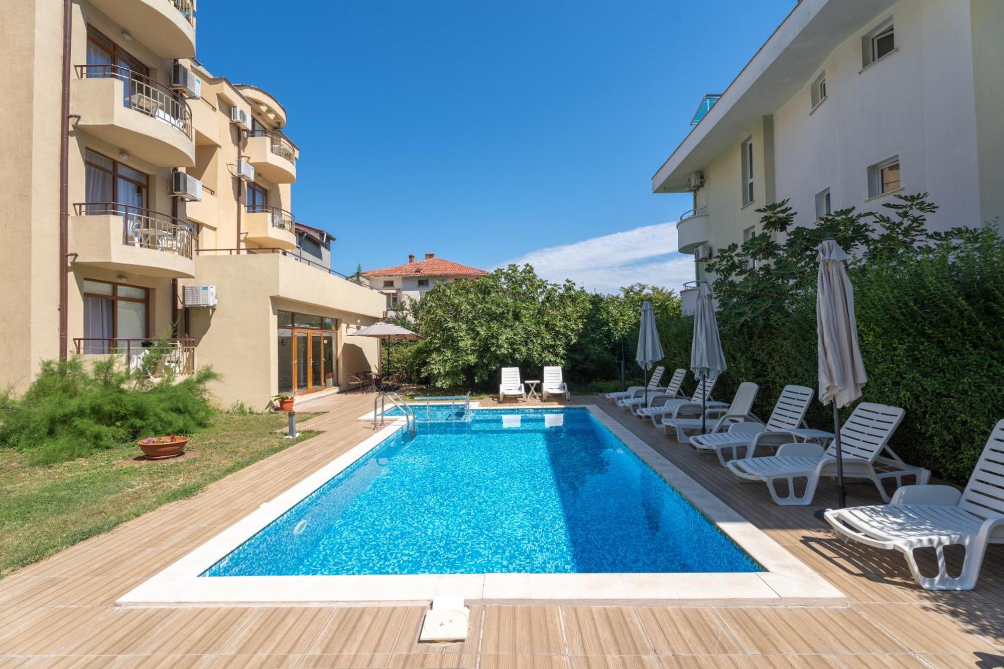 Hotel Milan Приморско Экстерьер фото
